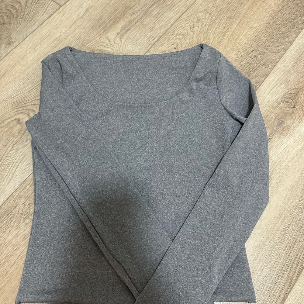 SHEIN Gray Long Sleeve Bodysuit